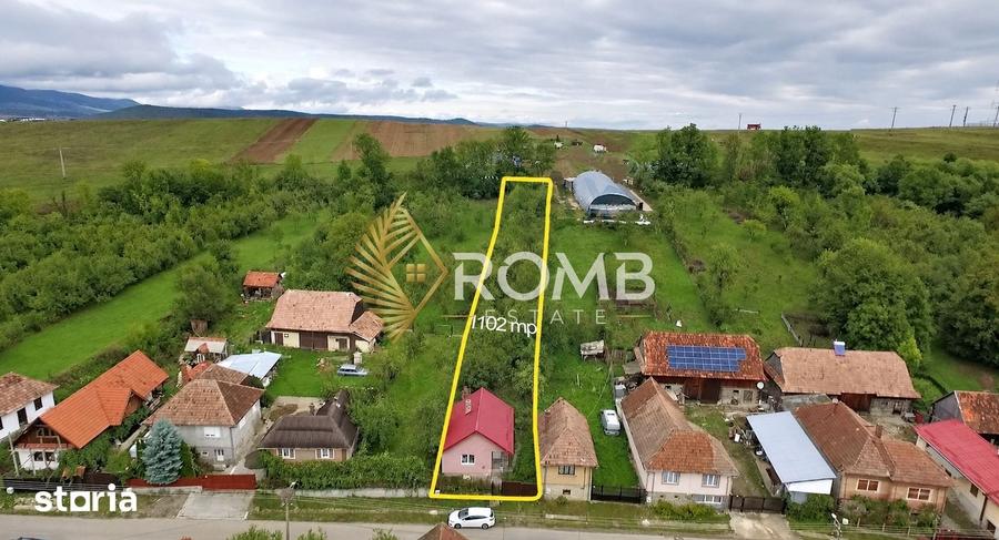 Casă cu 2 camere cu Teren 1102 Mp în Agăș