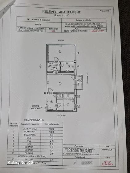 Apartament cu 2 camere semidecomandat în Cornișa
