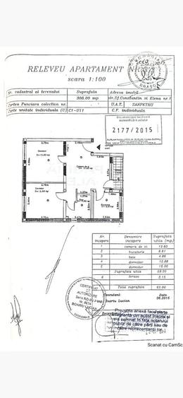 Apartament cu 3 camere semidecomandat în Sânpetru
