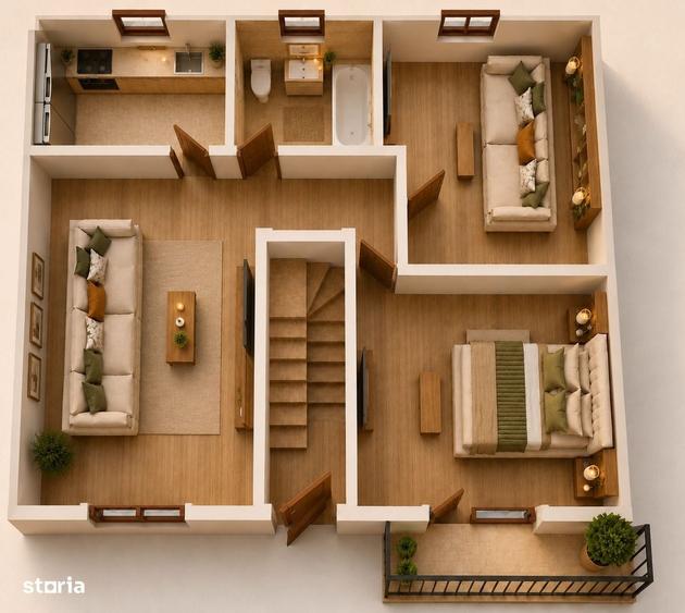 Apartament cu 3 camere decomandat în Lunca Cetățuii