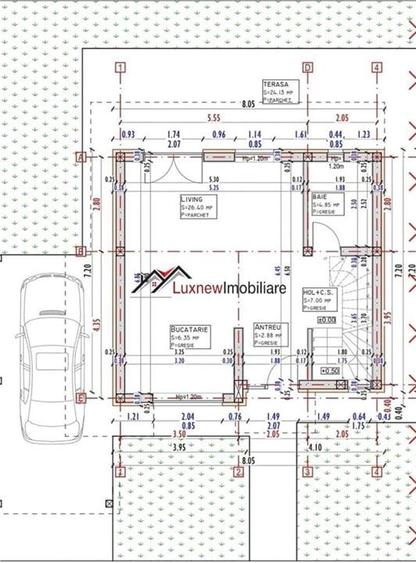 Casă individuală cu 5 camere cu Canalizare în Luna de Sus