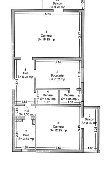 Apartament cu 2 camere decomandat în Bucovina