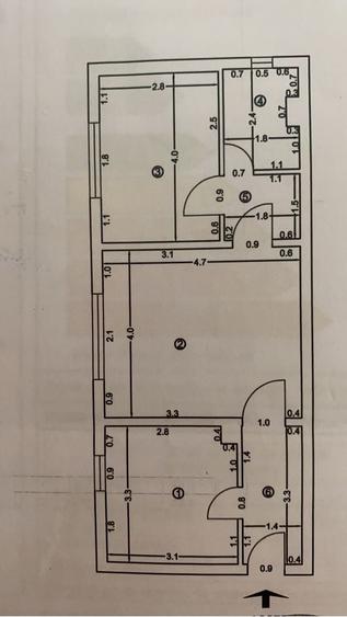Apartament cu 2 camere semidecomandat în Central