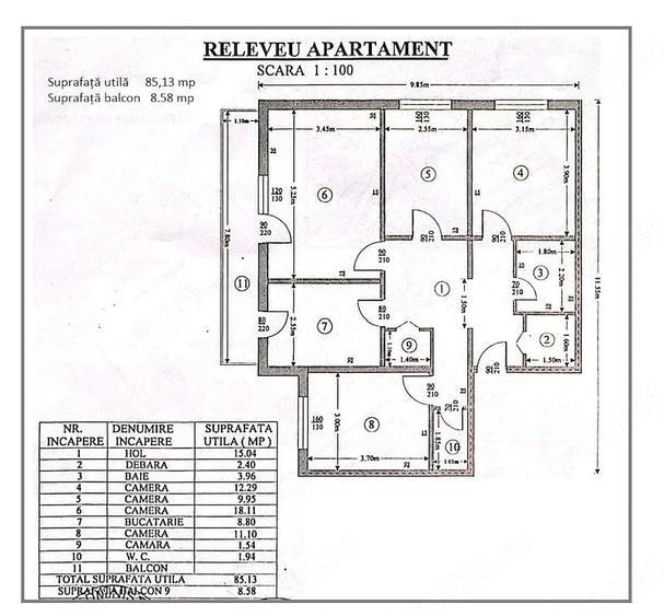 Apartament cu 4 camere decomandat în Nord