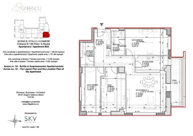 Apartament cu 4 camere decomandat în Herăstrău