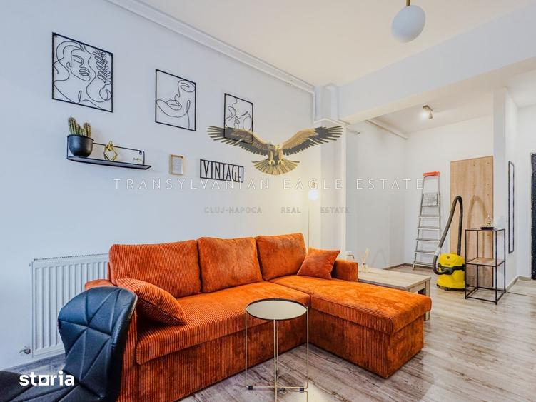 Apartament cu 2 camere semidecomandat, mobilat în Baciu