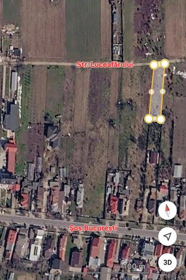 Teren de 1000 mp, în Ciorogârla