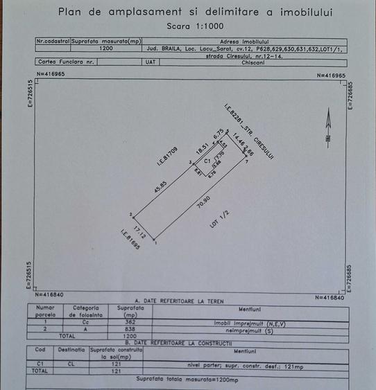 Casă cu 4 camere în Lacu Sărat