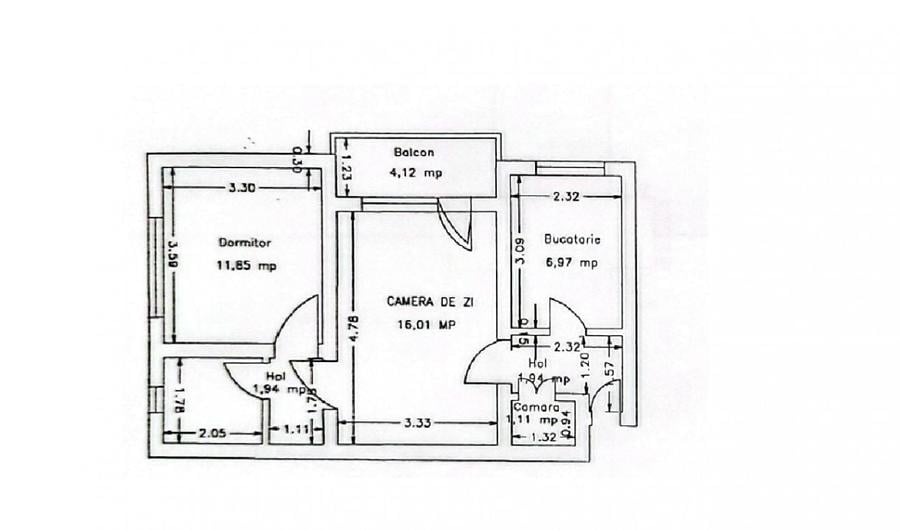 Apartament cu 2 camere semidecomandat în Crevedia