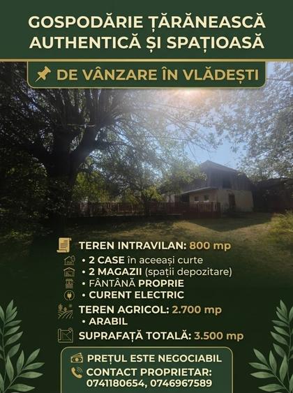 Casă cu 4 camere în Vlădești