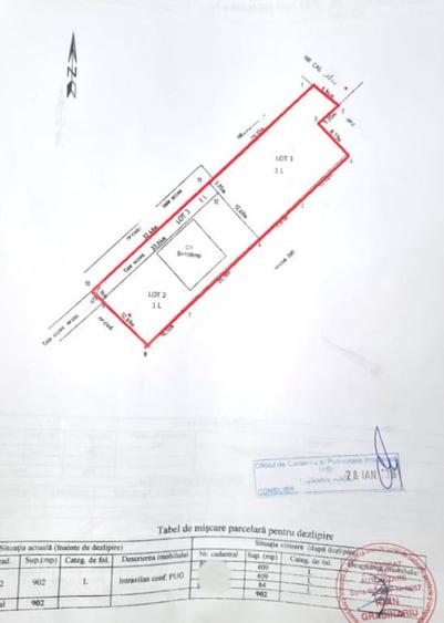 Teren de 902 mp, în Strugurilor