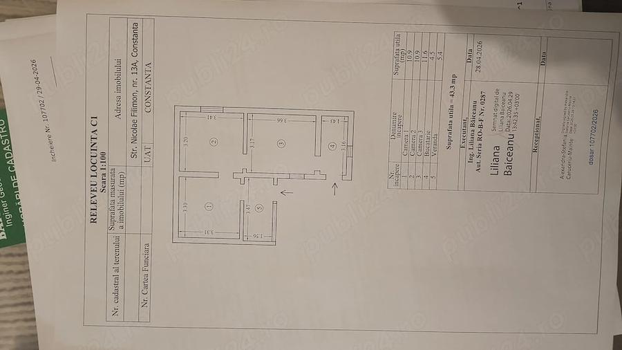 Casă cu 3 camere cu Teren 96 Mp în Brătianu