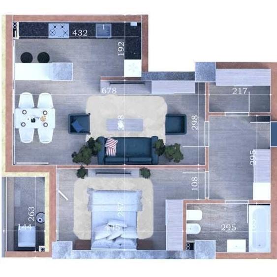 Apartament cu 2 camere decomandat în Copou