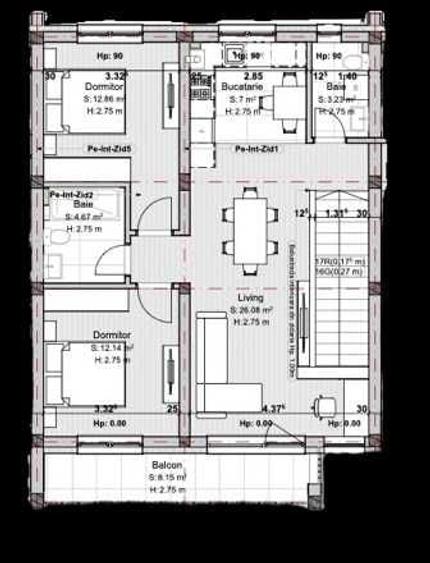 Apartament cu 3 camere decomandat în Central