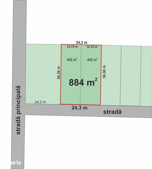 Teren de 884 mp, în Periferie
