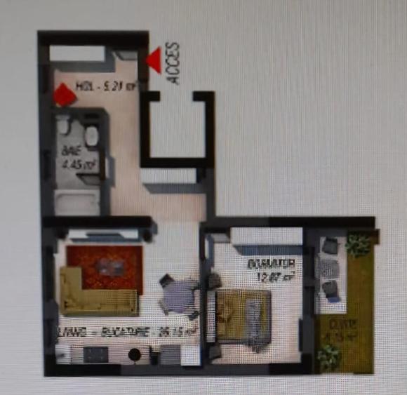 Apartament cu 2 camere decomandat în Apărătorii Patriei