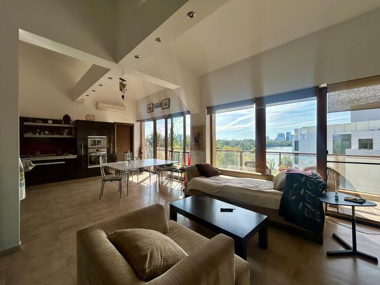 Penthouse cu 3 camere semidecomandat în Herăstrău