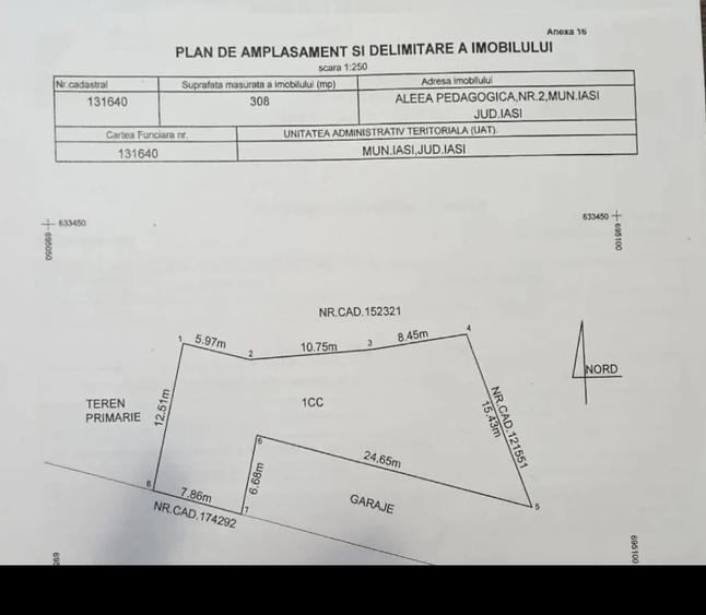 Teren Construcții intravilan de 308 mp, în Copou