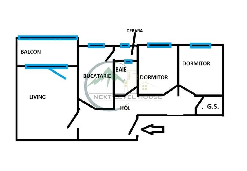 Apartament cu 3 camere decomandat, mobilat în Astra