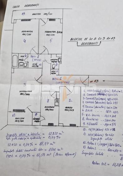 Apartament cu 4 camere decomandat în Dorobanți