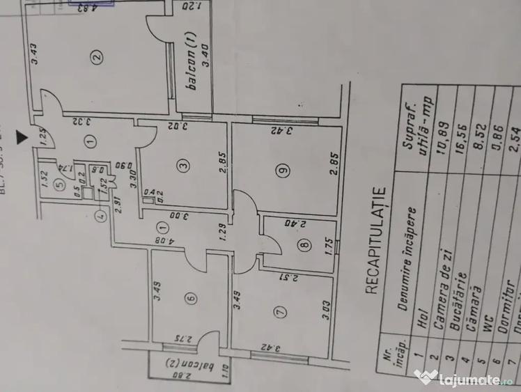 Apartament cu 4 camere decomandat în Plantelor