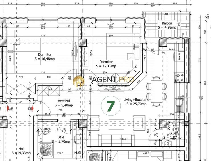 Apartament cu 3 camere în Otopeni