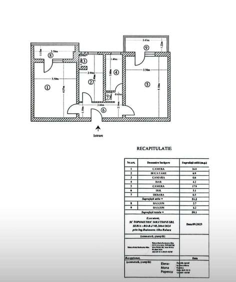 Apartament cu 2 camere decomandat în Alexandru cel Bun