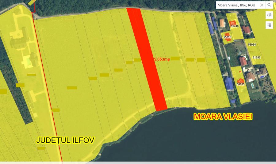 Teren Construcții intravilan de 5.853000164032 mp, în Moara Vlăsiei