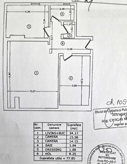 Apartament cu 3 camere decomandat în Gorjului