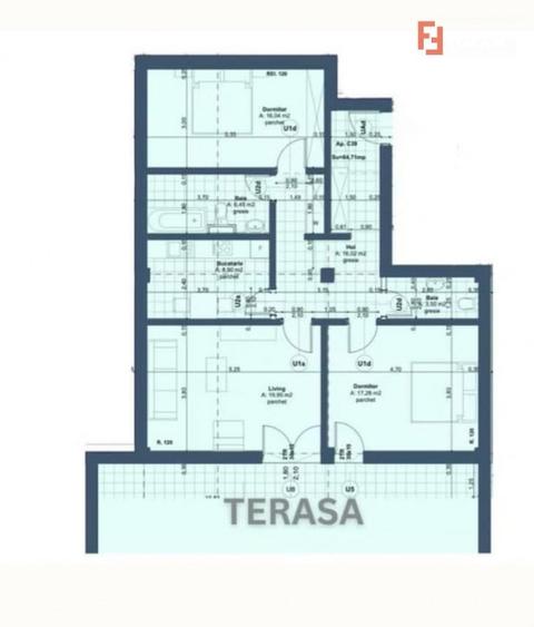 Apartament cu 3 camere decomandat în Lipovei