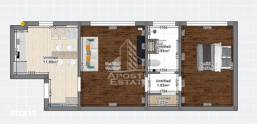 Apartament 2 camere de vanzare zona Take Ionescu - Timisoara - 1