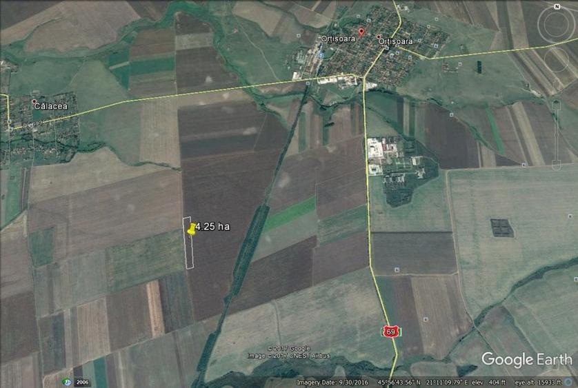 Teren agricol extravilan de 4 mp, în Orțișoara