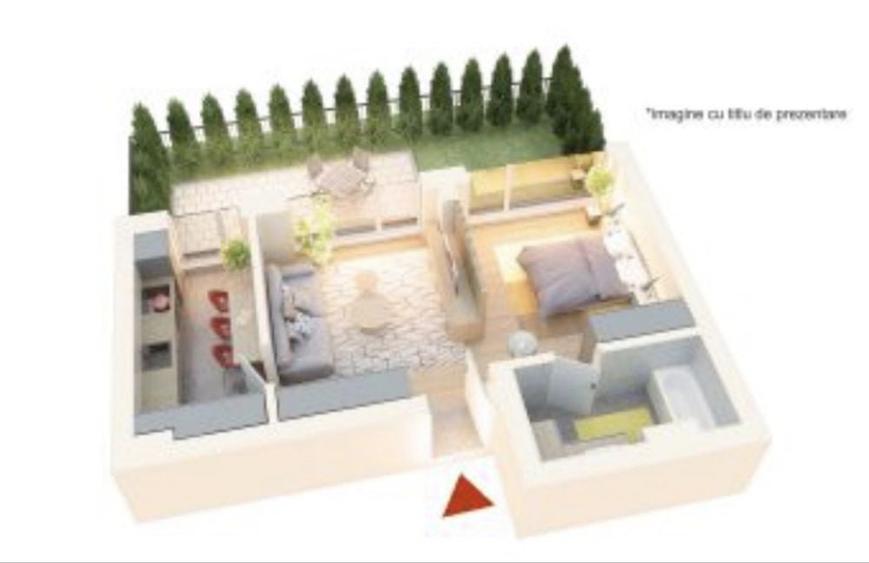Apartament cu 2 camere nedecomandat în Central