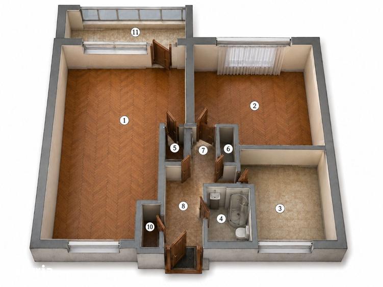 Apartament cu 2 camere decomandat în Cișmigiu