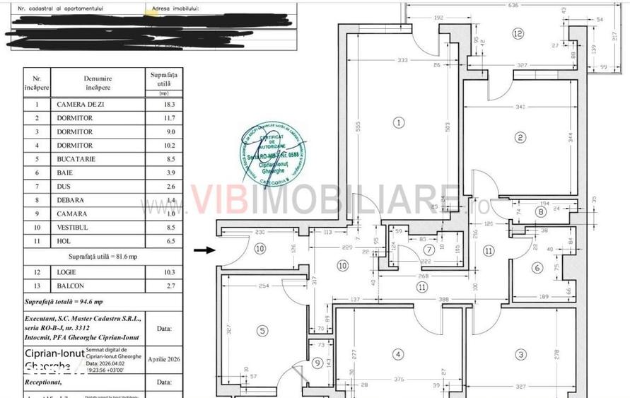 Apartament cu 4 camere decomandat în Romană