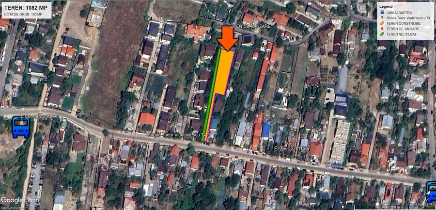Teren Construcții intravilan de 1082 mp, în Odăi