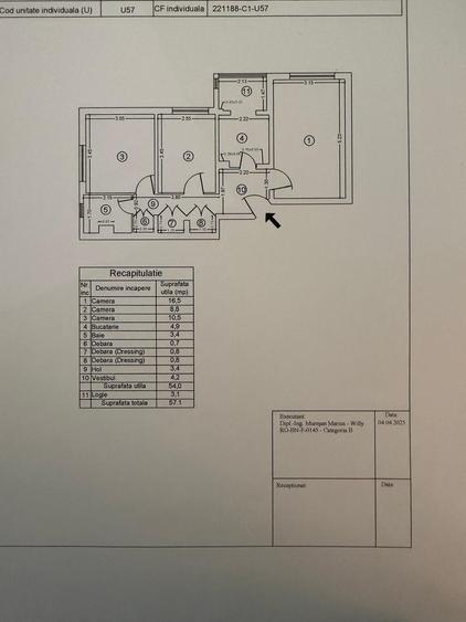 Apartament cu 3 camere decomandat în 1 Decembrie 1918