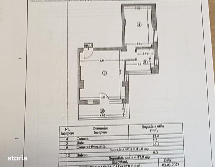 Apartament cu 2 camere în Nord