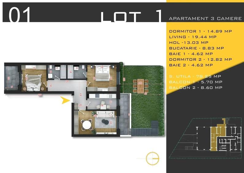 Apartament cu 3 camere în Theodor Pallady — fotografia 3