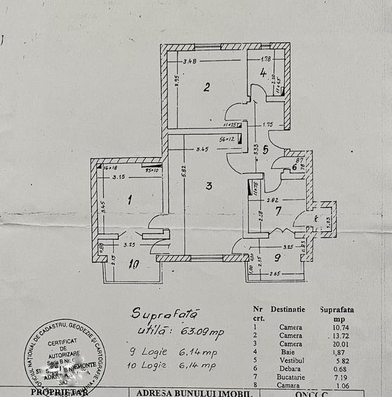 Apartament cu 3 camere, mobilat în Primăverii