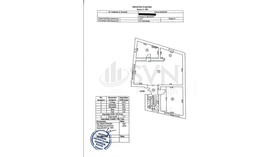 Casă individuală cu 5 camere cu Canalizare în Brâncoveanu