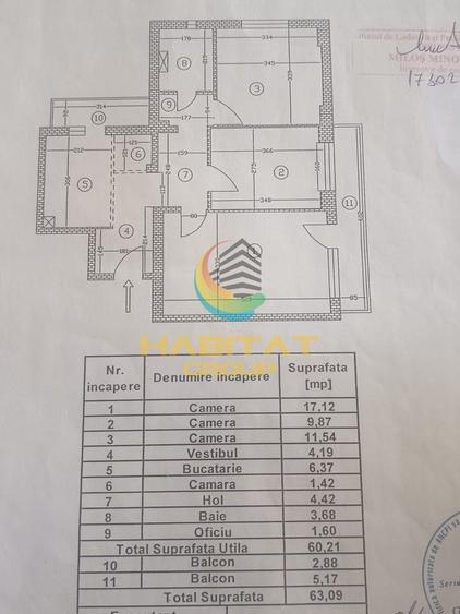 Apartament cu 3 camere decomandat, mobilat în Giurgiului