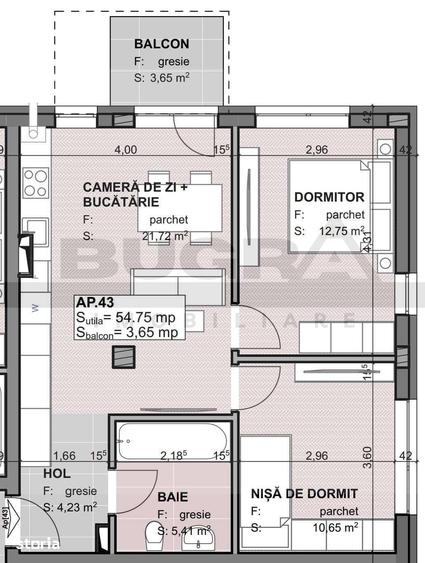 Apartament cu 3 camere în Apahida