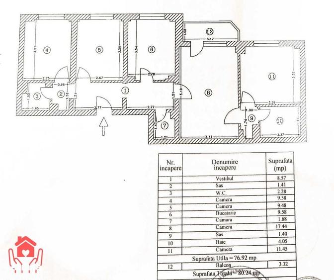 DOROBANTI PERLA-4 camere, 2 bai, 80 mp utili, semi-mobilat, LIBER! - 5