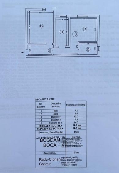 Apartament cu 2 camere decomandat în Păcurari