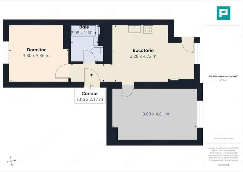 Apartament cu 2 camere decomandat în Zimandu Nou
