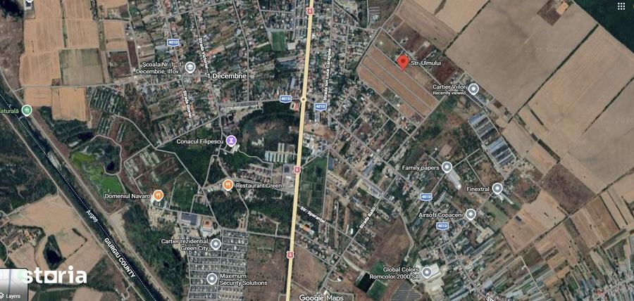 Teren de 1040 mp, în 1 Decembrie