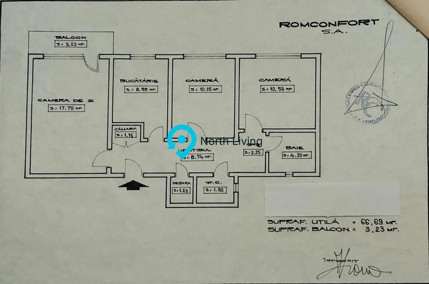 Apartament cu 3 camere decomandat, mobilat în Ozana