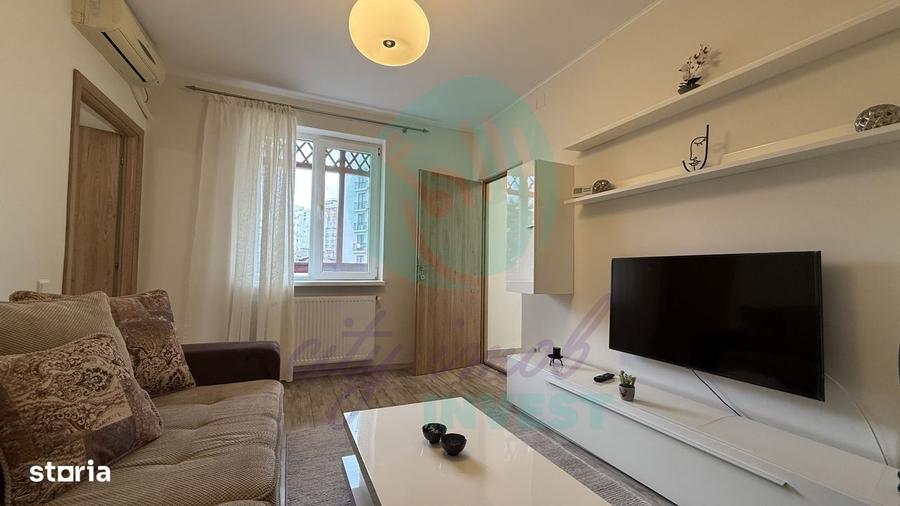 Apartament cu 2 camere semidecomandat, mobilat în Moșilor