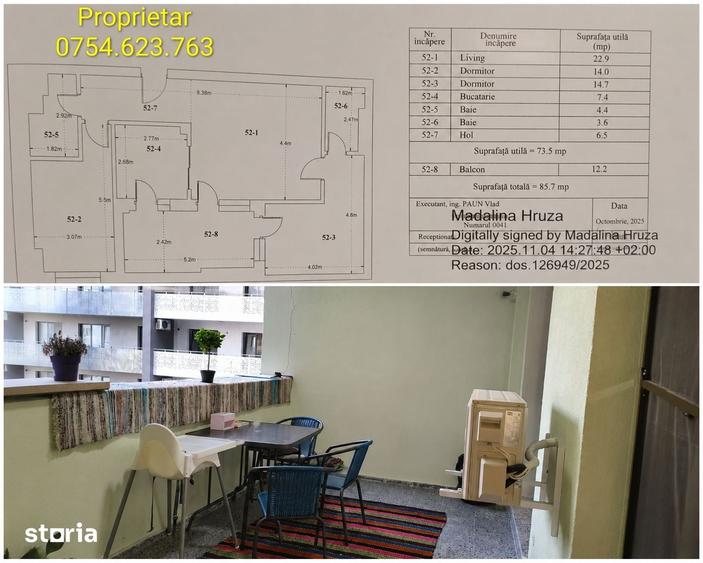 Apartament cu 3 camere în Theodor Pallady